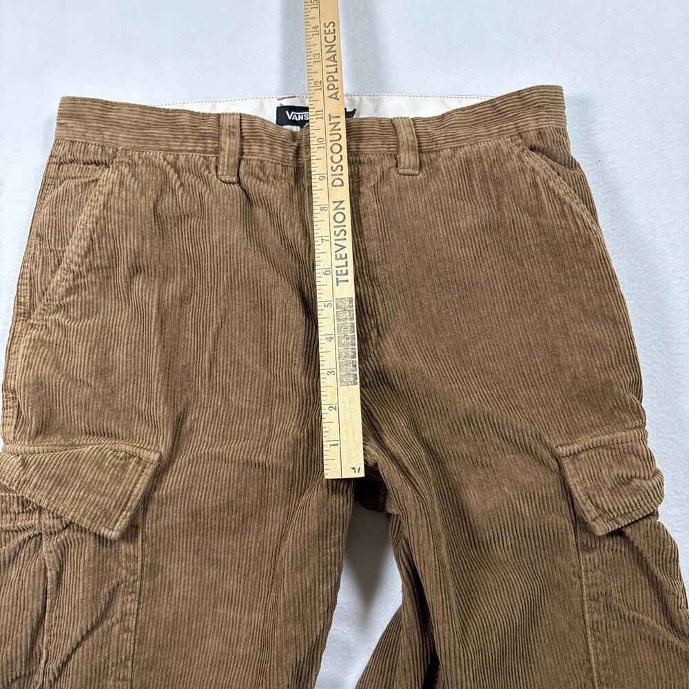 Vans Mens Pants 31 Brown Corduroy Service Cargo Loose Tapered Fit Baggy Y2K - Picture 11 of 16